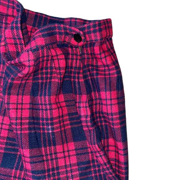 Komatsu Store vintage Plaid skirt waist 12.5”, length 25”small/XS pink blue midi - Picture 3 of 5